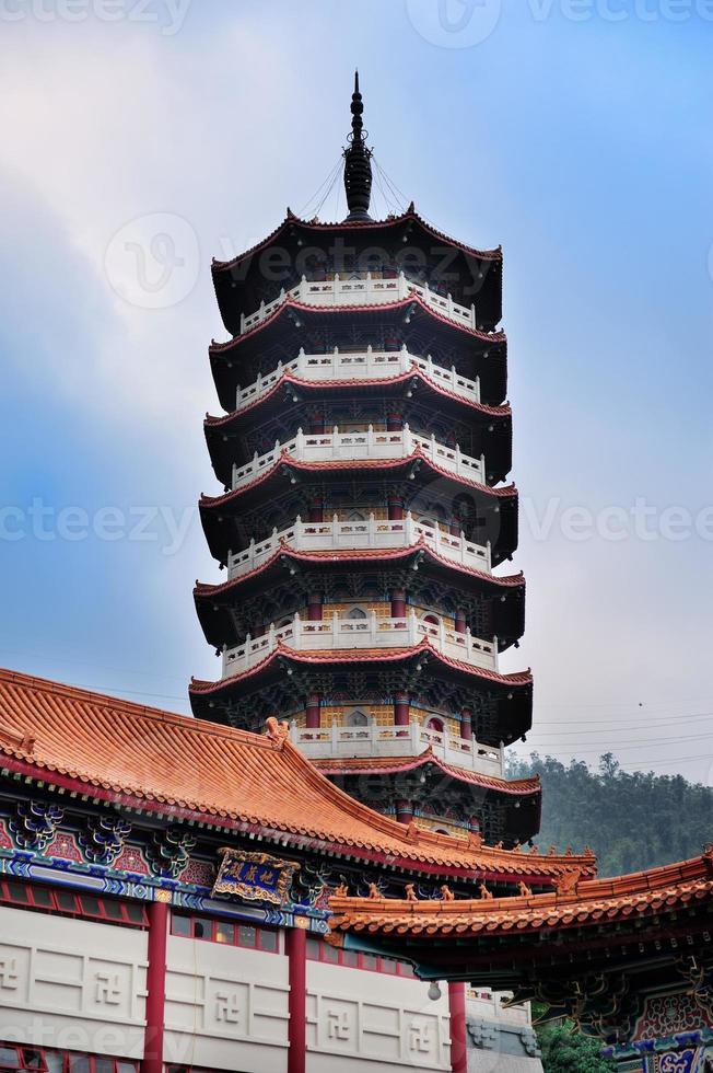 vista del tempio cinese foto