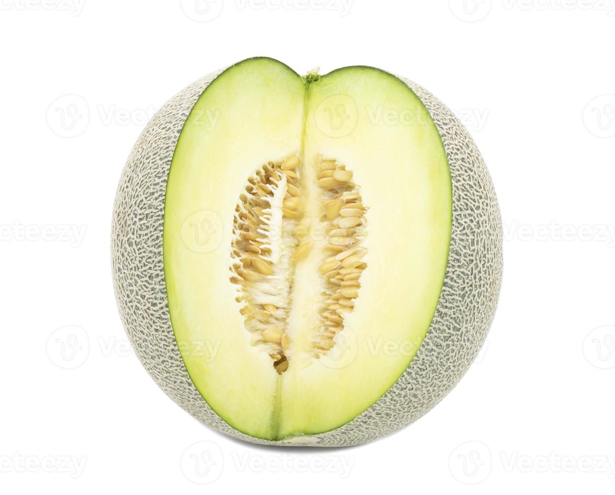 frutto di melone o melone isolato su sfondo bianco. foto