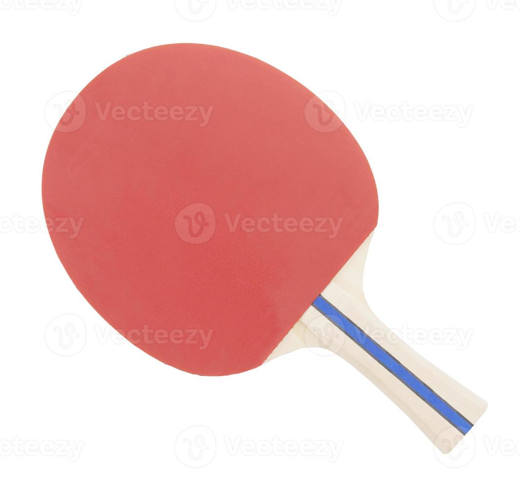 racchetta da ping-pong isolato su sfondo bianco foto