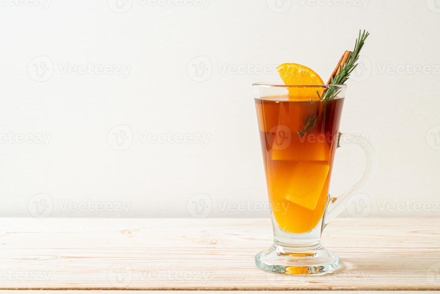 caffè nero con succo di arancia e limone foto