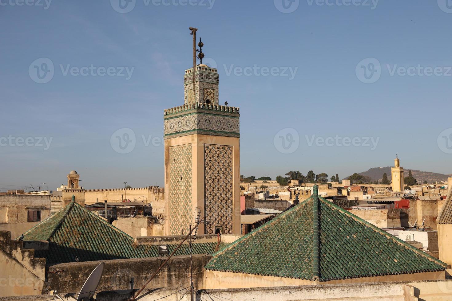vista generale di fez in marocco foto