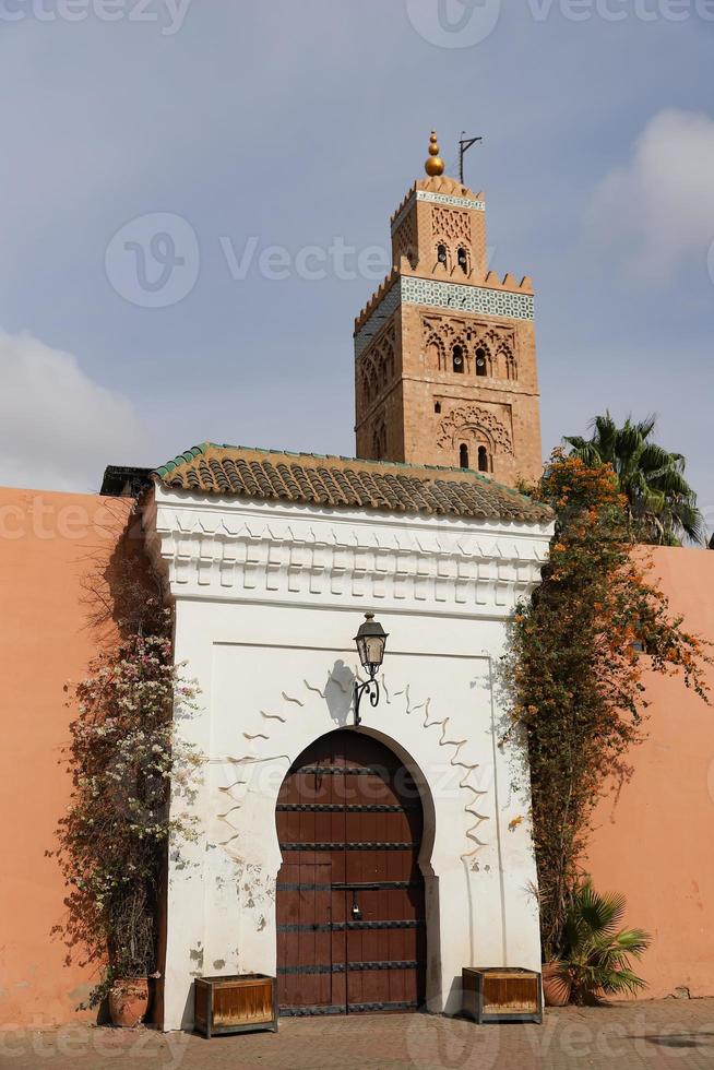 moschea kutubiyya a marrakech, marocco foto