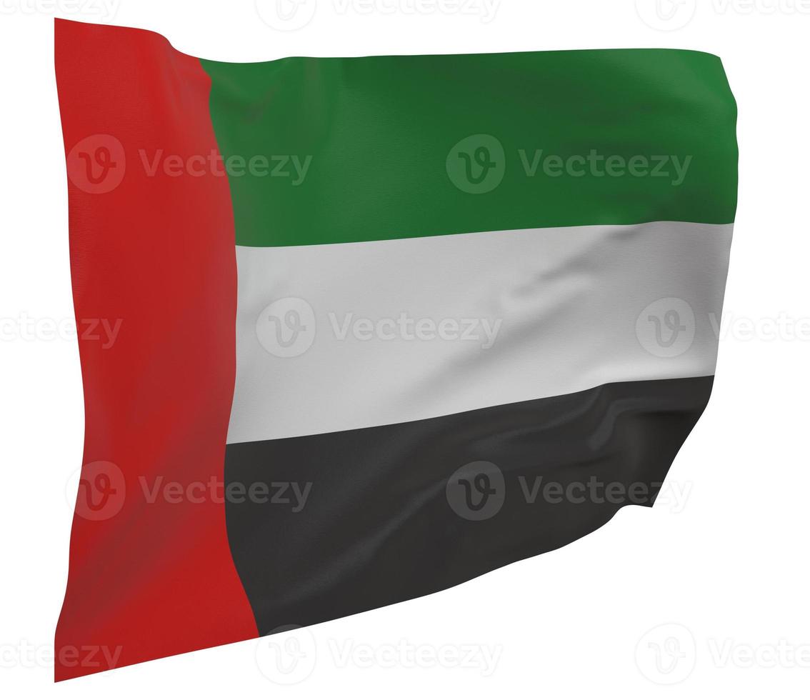 bandiera degli emirati arabi uniti isolata foto