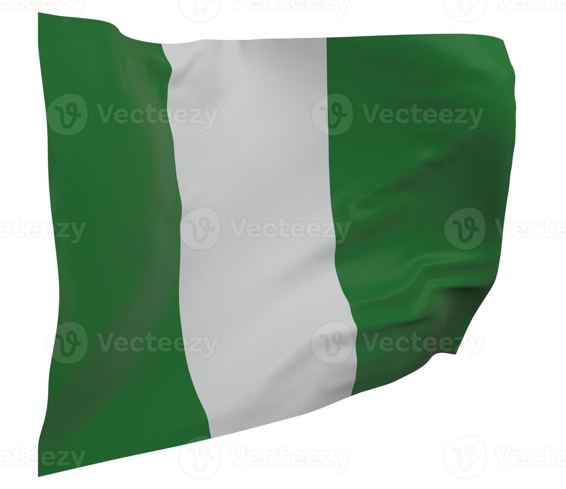 bandiera della nigeria isolata foto