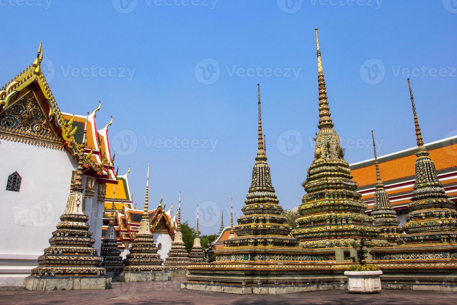 wat po la pagoda del tempio della thailandia foto