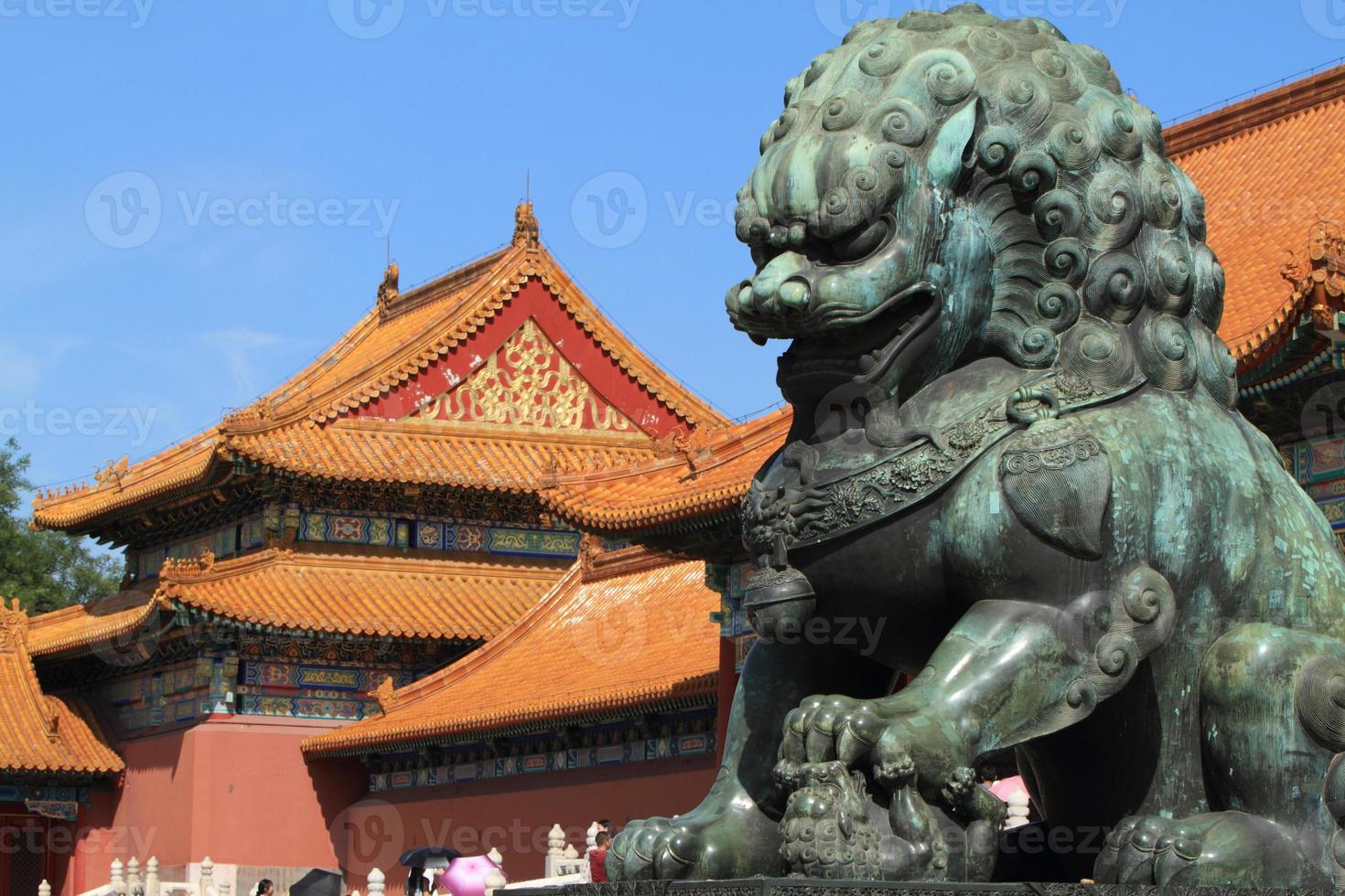 chinesische löwenstatue foto
