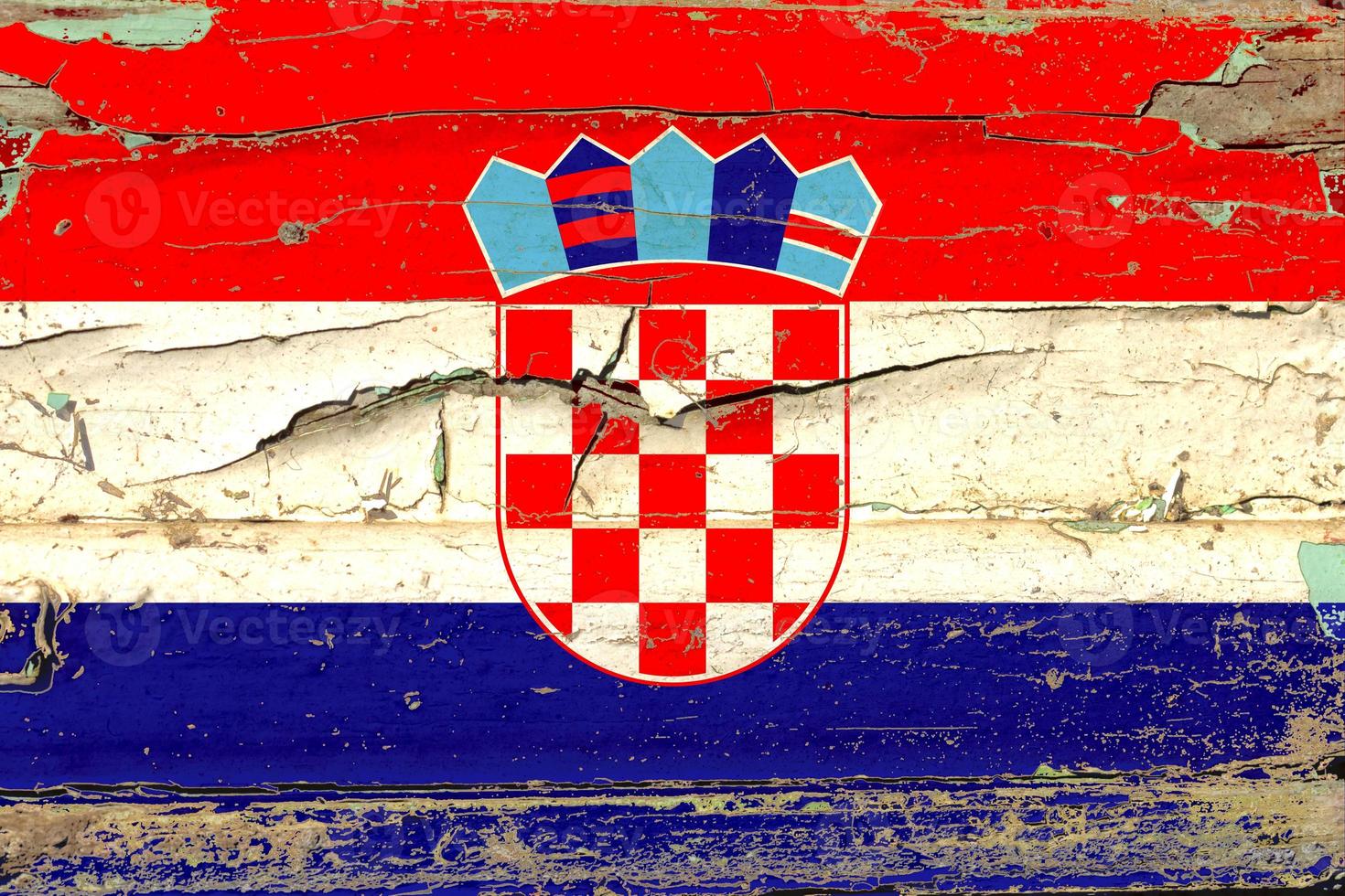 3d bandiera della croazia su legno foto