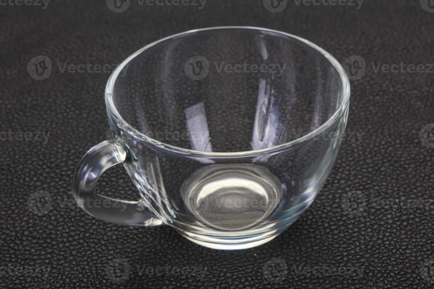 tazza di vetro vuota foto