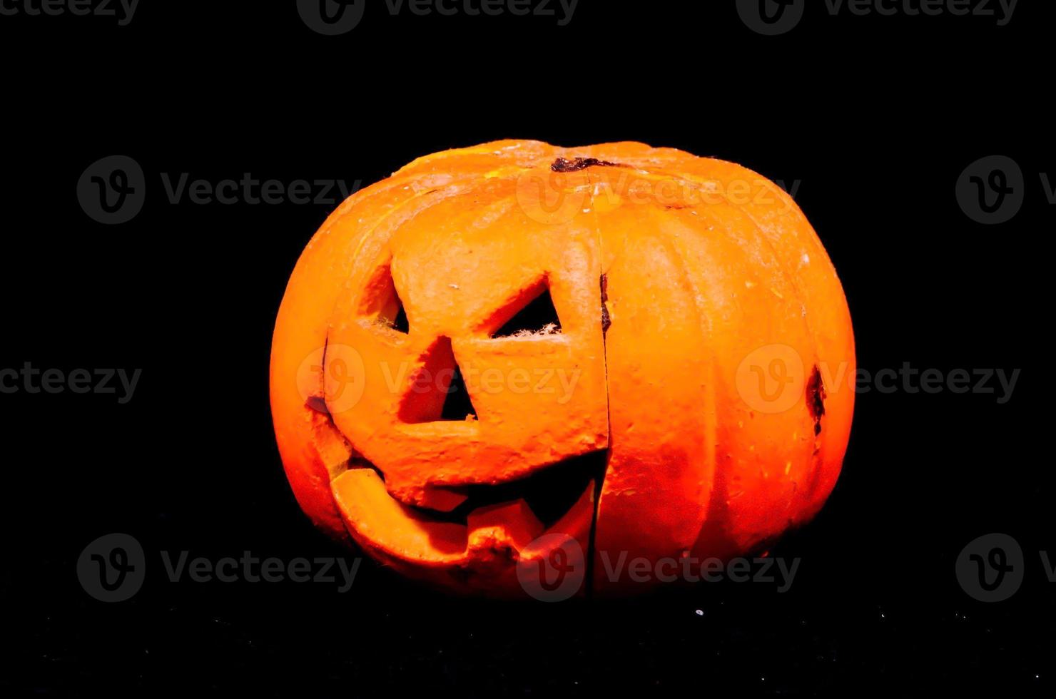 zucca di halloween spaventosa di jack o lantern foto