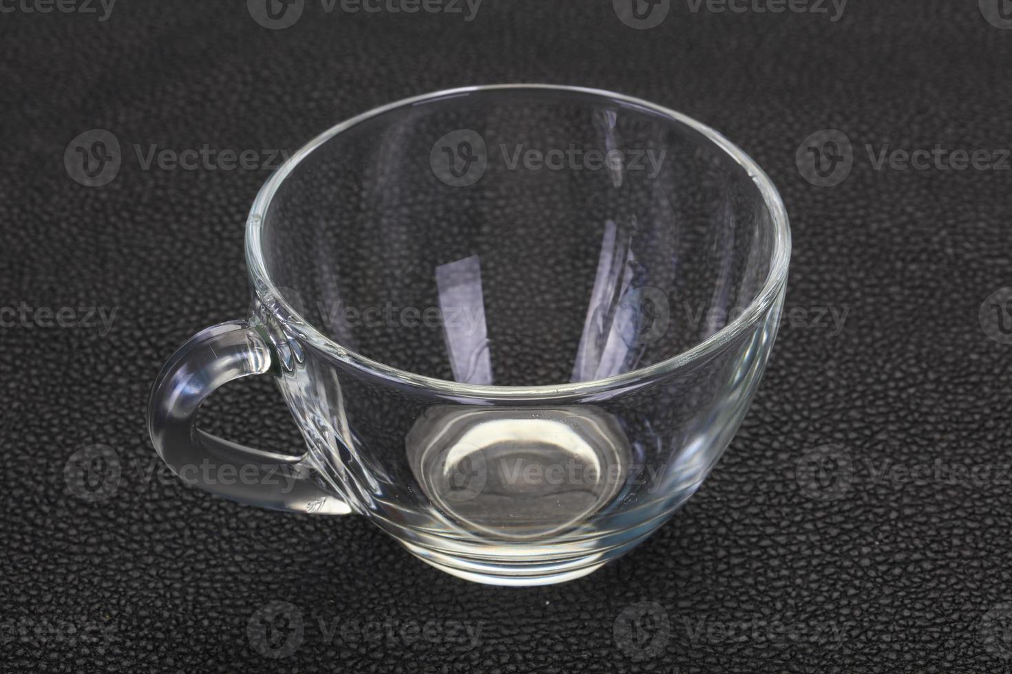 tazza di vetro vuota foto