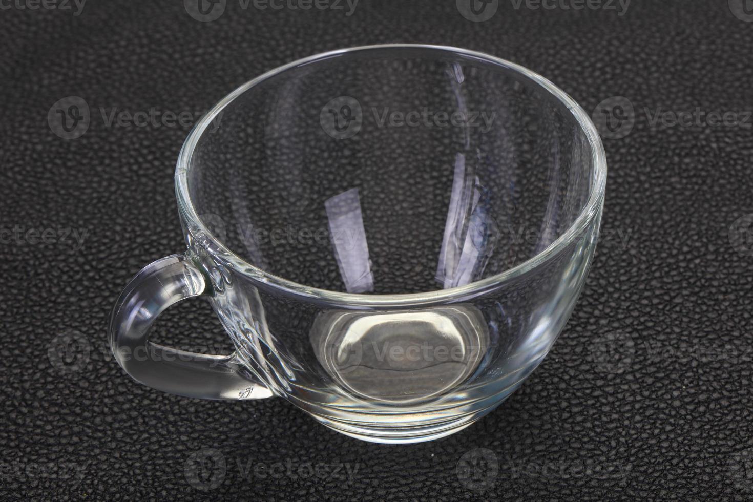 tazza di vetro vuota foto