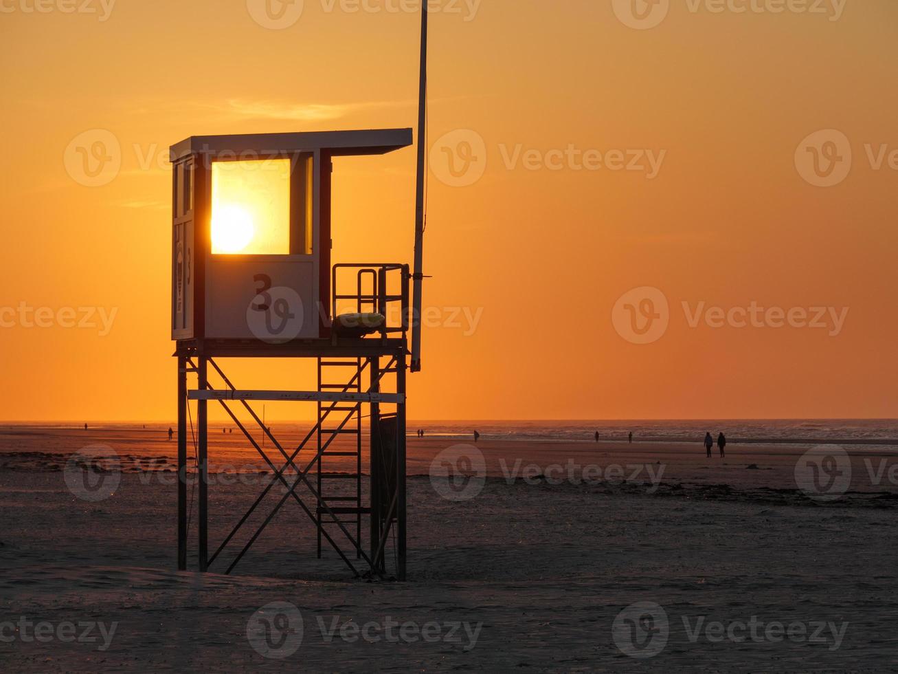 tramonto sull'isola di juist foto