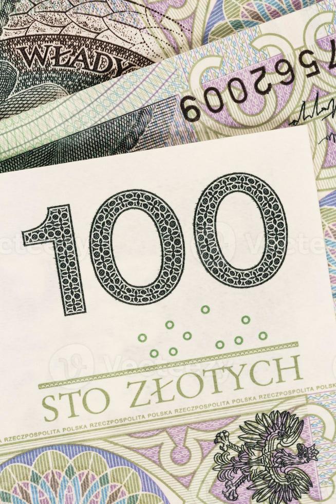 cento zloty polacco banconote denaro sfondo foto