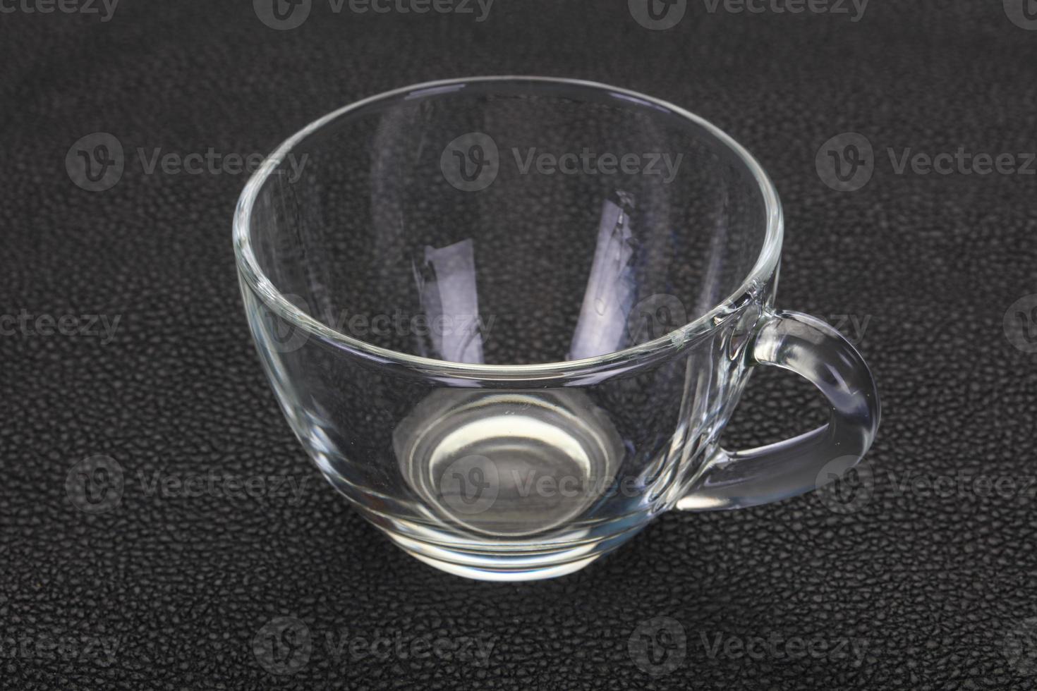 tazza di vetro vuota foto