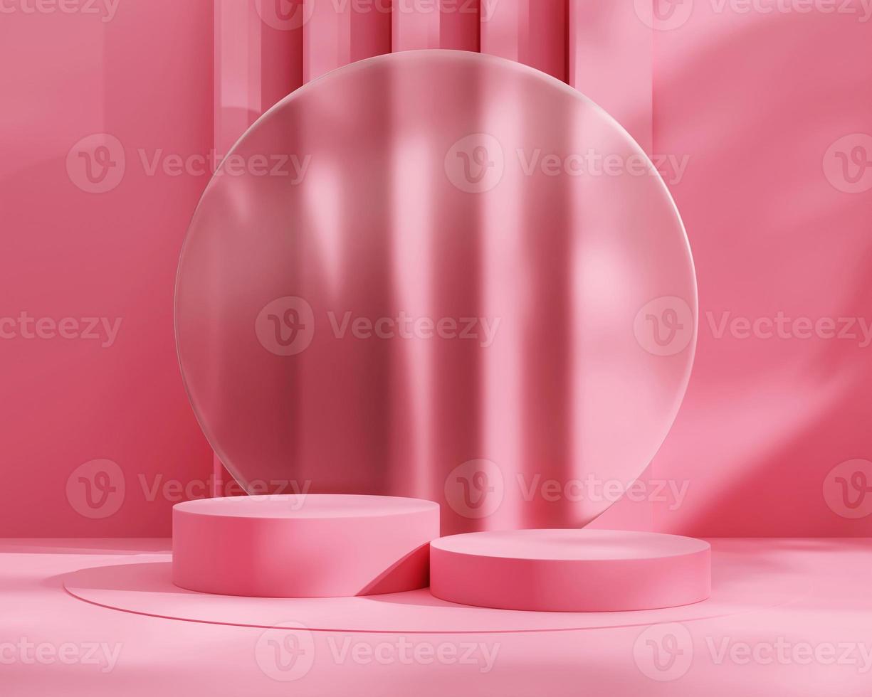 il podio della fase di san valentino mock up display prodotto vetrina rendering 3d foto