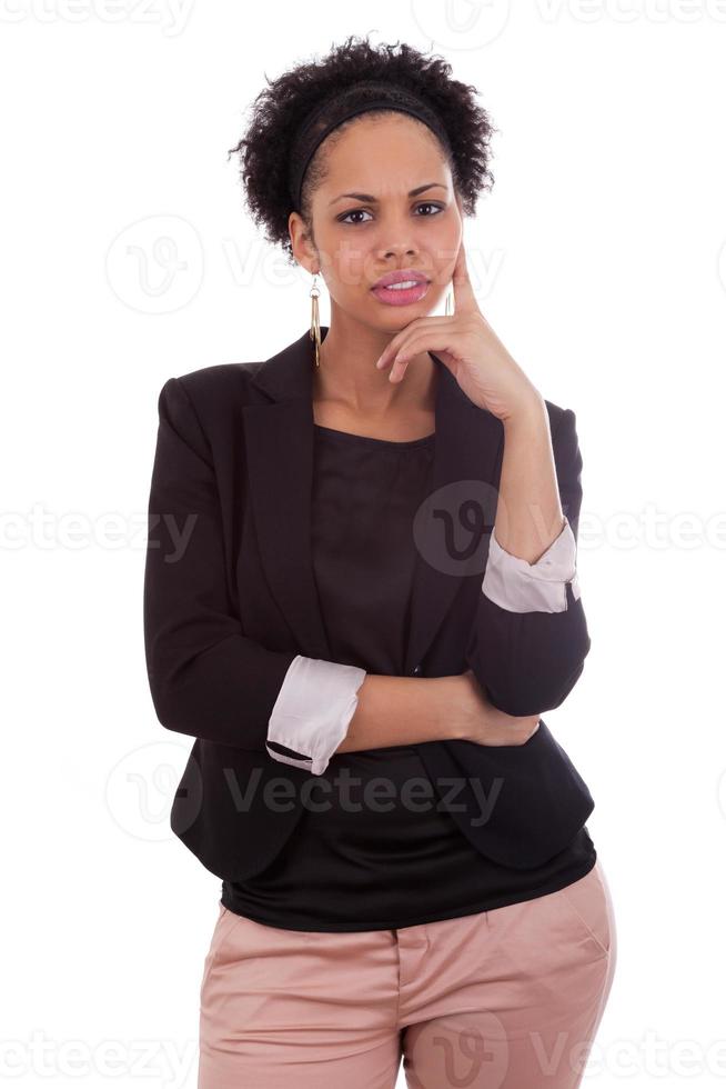 donna afroamericana premurosa di affari - persone di colore foto