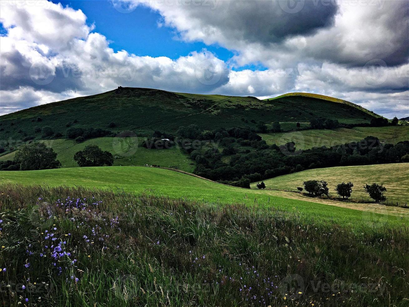 una vista delle colline del Caradoc nello Shropshire foto