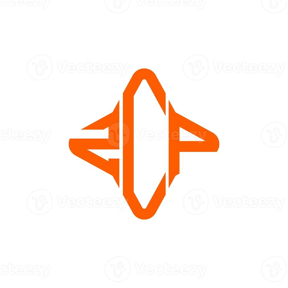 zcp lettera logo design creativo con grafica vettoriale foto