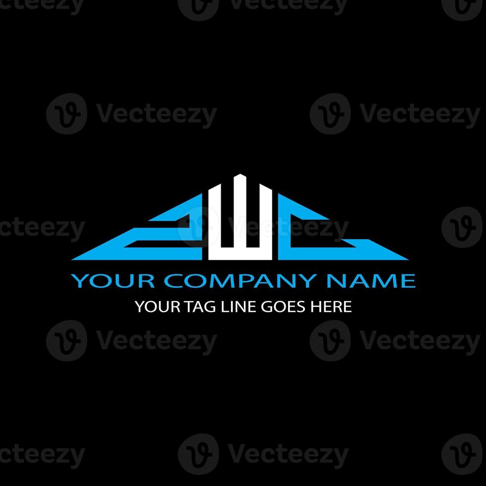 zwc lettera logo design creativo con grafica vettoriale foto