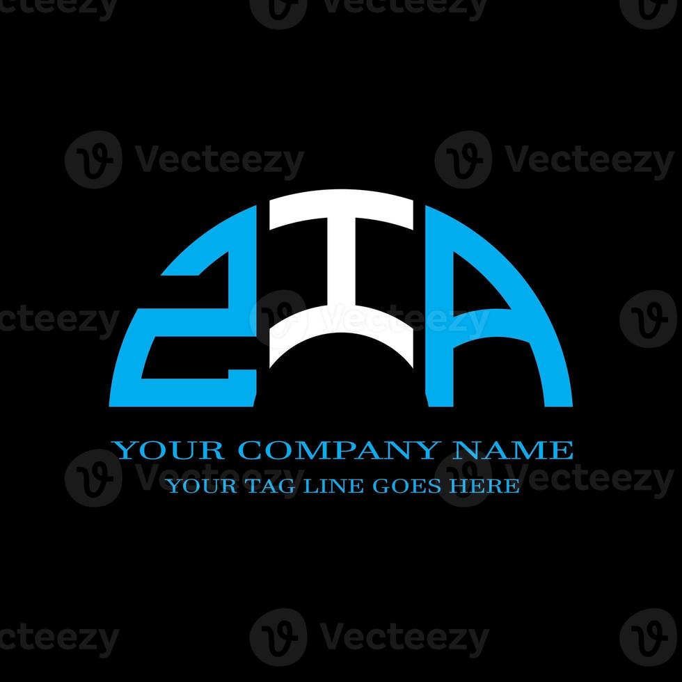 zia lettera logo design creativo con grafica vettoriale foto