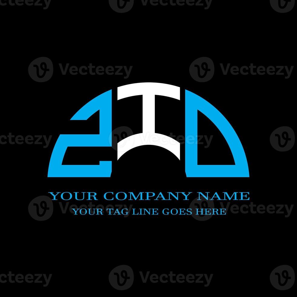 zid lettera logo design creativo con grafica vettoriale foto