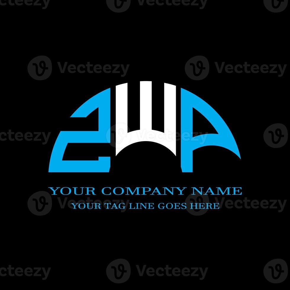 zwp lettera logo design creativo con grafica vettoriale foto