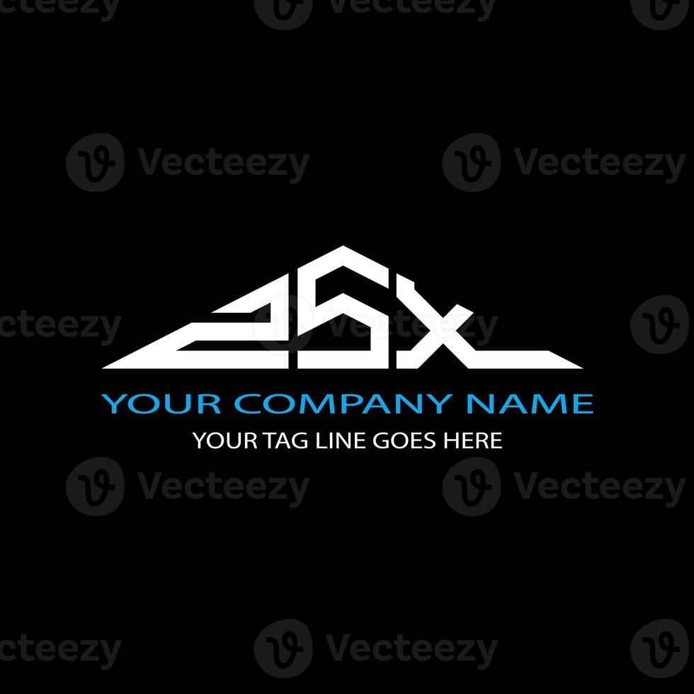 zsx lettera logo design creativo con grafica vettoriale foto