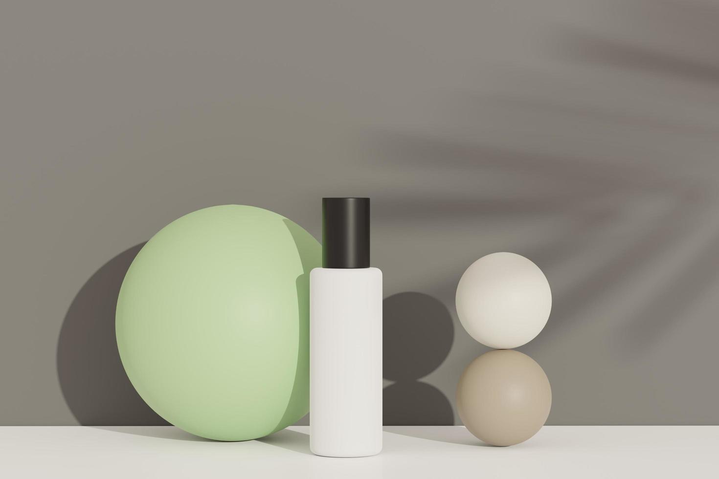 Rendering 3d di prodotti per la cura della pelle di cosmetici vuoti o imballaggi per mock up. concetto di sapone e spa di bellezza. lozione olio idratante per la salute della pelle. design premium e di lusso per il branding. foto