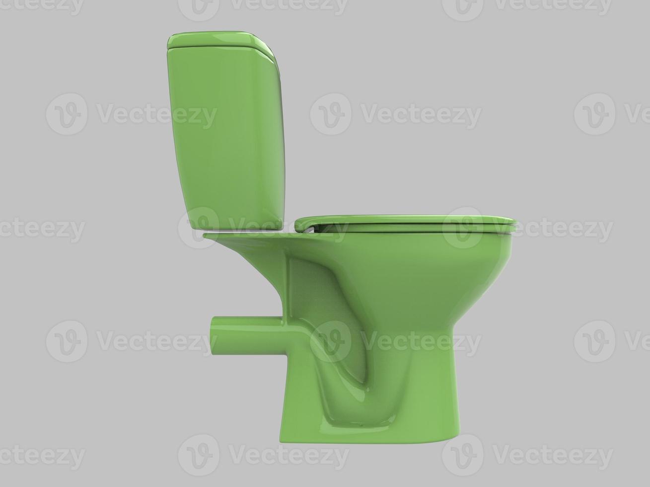 illustrazione 3d toilette armadio wc verde foto