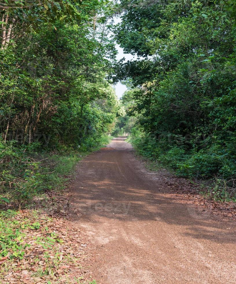 strada di ghiaia rossa foto