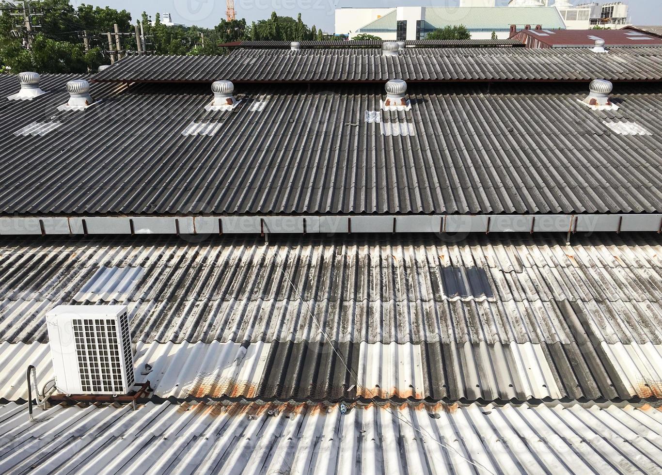 ventilatori metallici e unità di compressione. foto