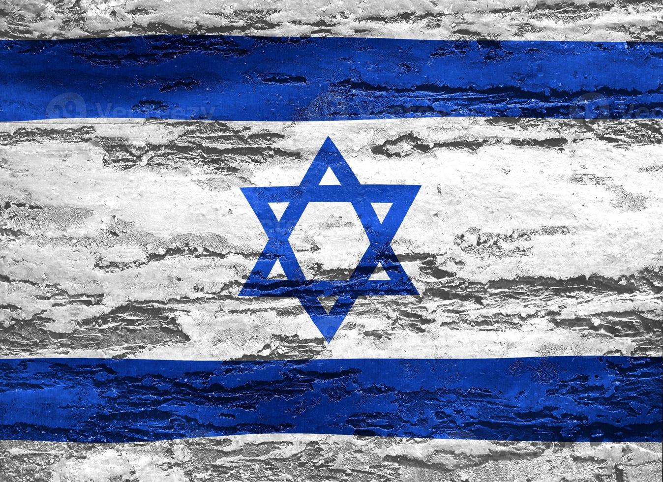 3d-illustrazione di una bandiera israeliana - bandiera sventolante realistica in tessuto foto