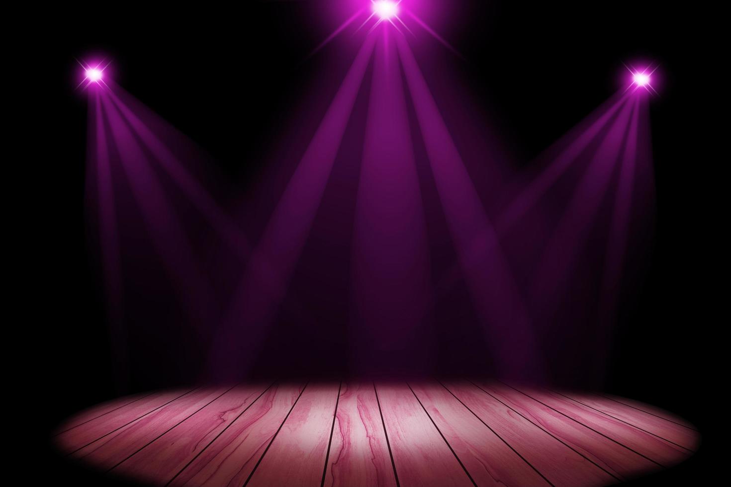 illuminazione rosa sul palco con pavimento in legno foto