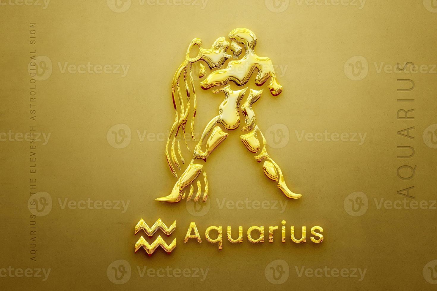 segno zodiacale acquario. illustrazione di rendering 3d foto