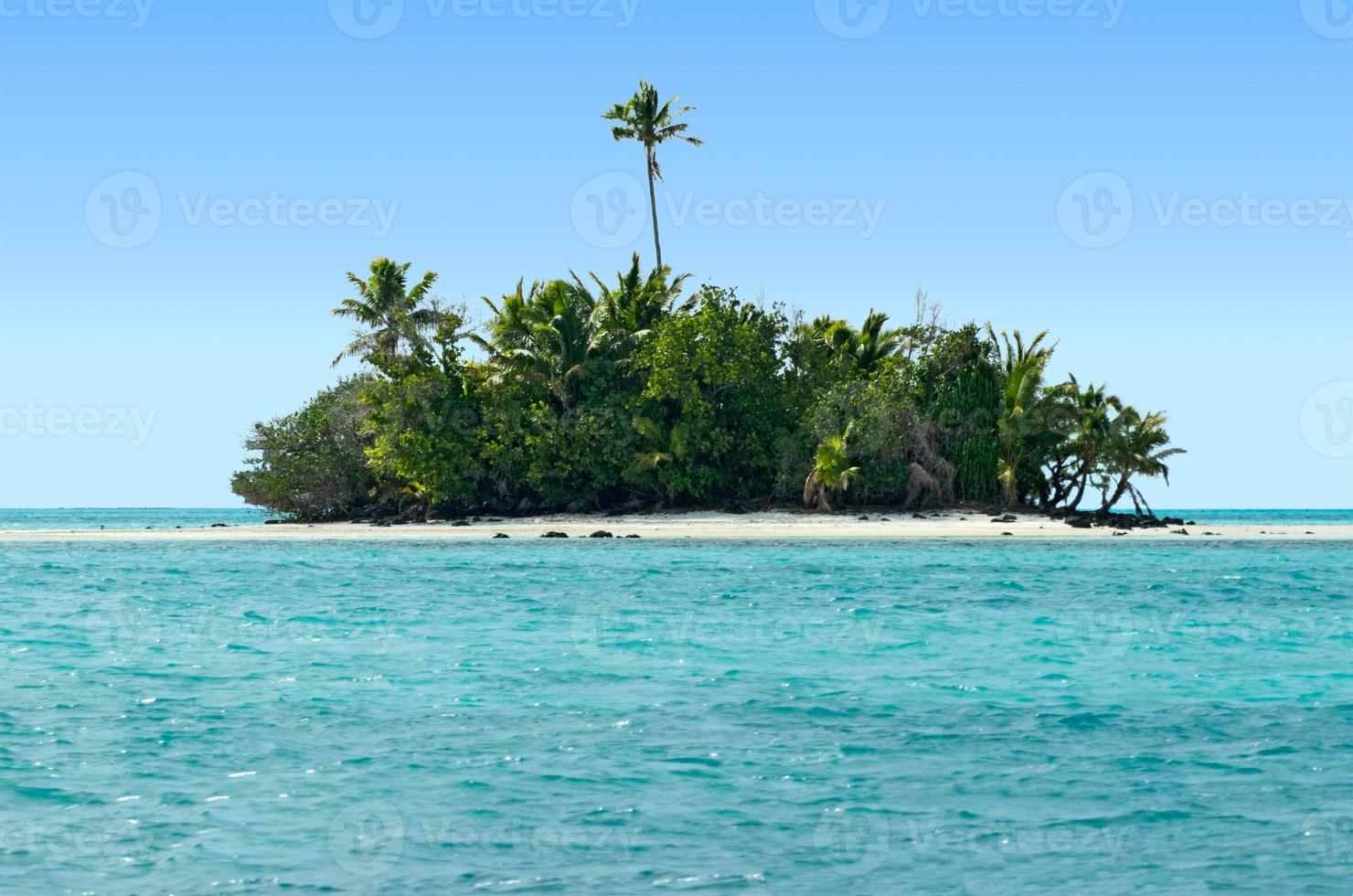 paesaggio dell'isola di rapota nelle isole Cook laguna di aitutaki foto