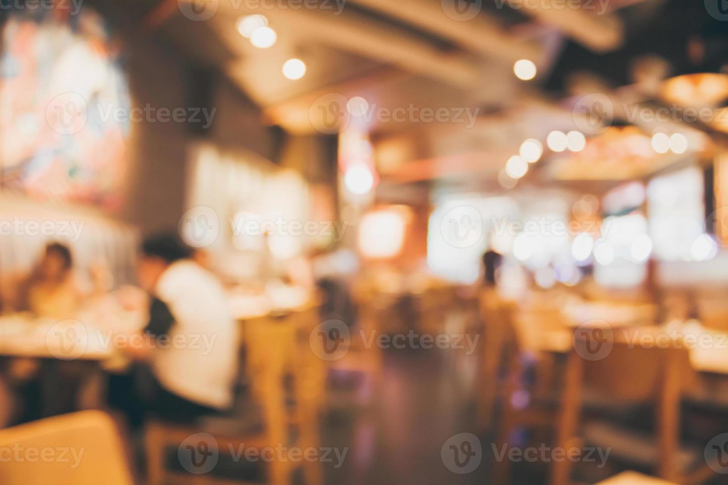 ristorante caffetteria o caffetteria interna con persone astratto sfocatura dello sfondo foto
