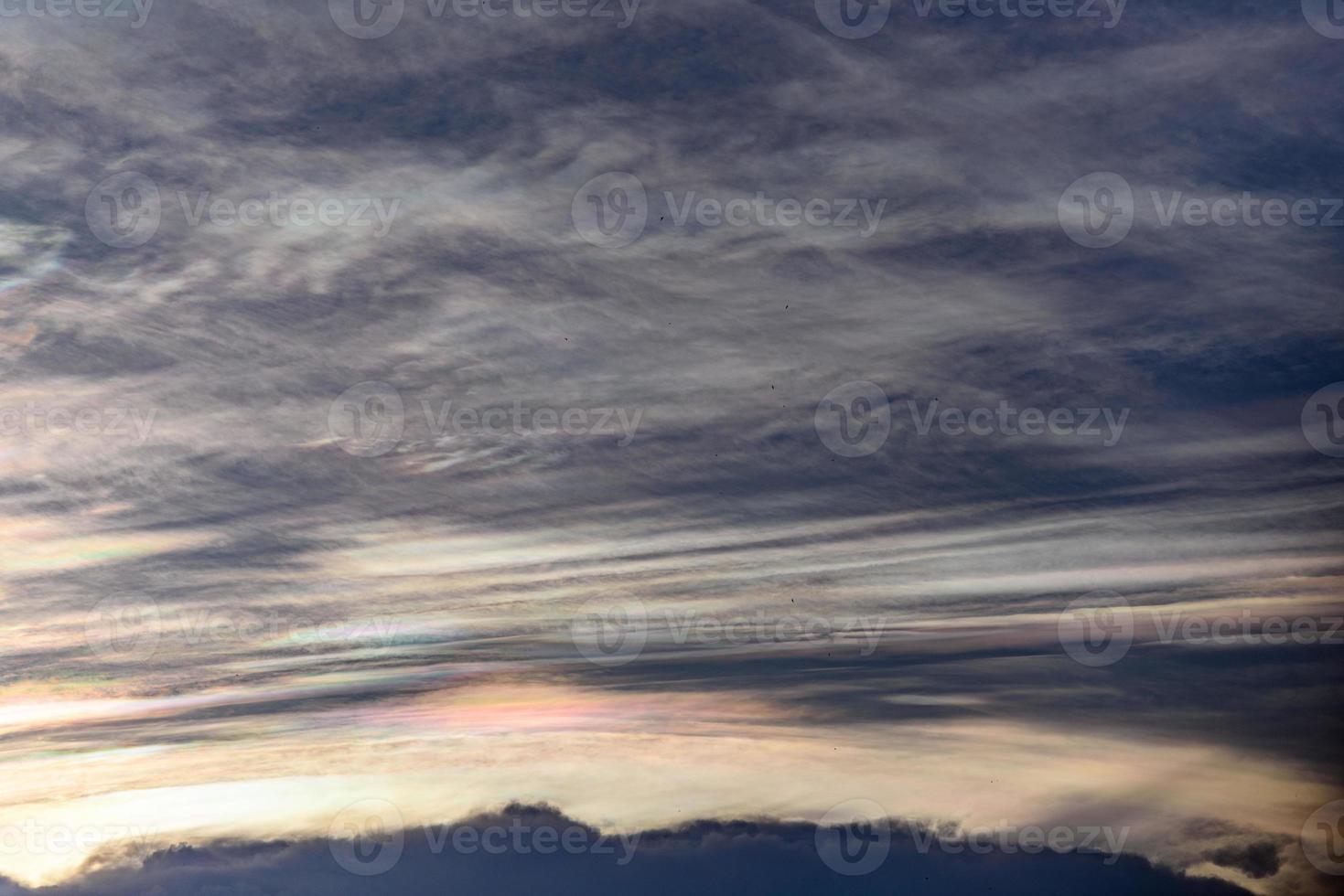 nuvola e cielo di pileus iridescenti foto