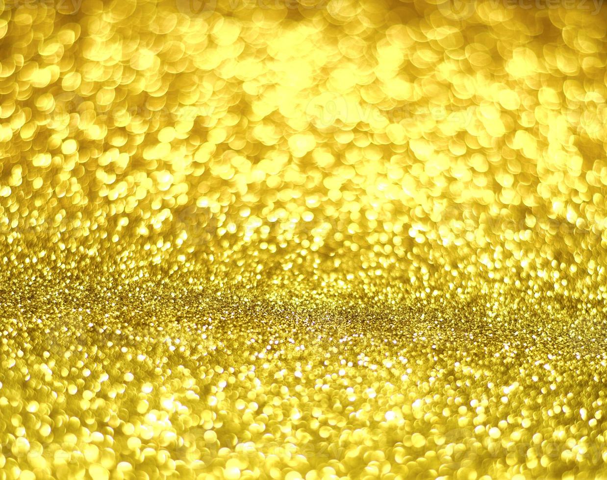 golden glitter bokeh illuminazione texture sfocato sfondo astratto per compleanno, anniversario, matrimonio, capodanno o natale foto