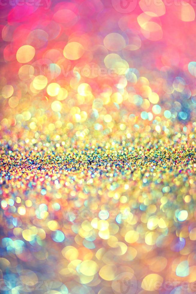 bokeh glitter colorfull sfocato sfondo astratto per compleanno, anniversario, matrimonio, capodanno o natale foto