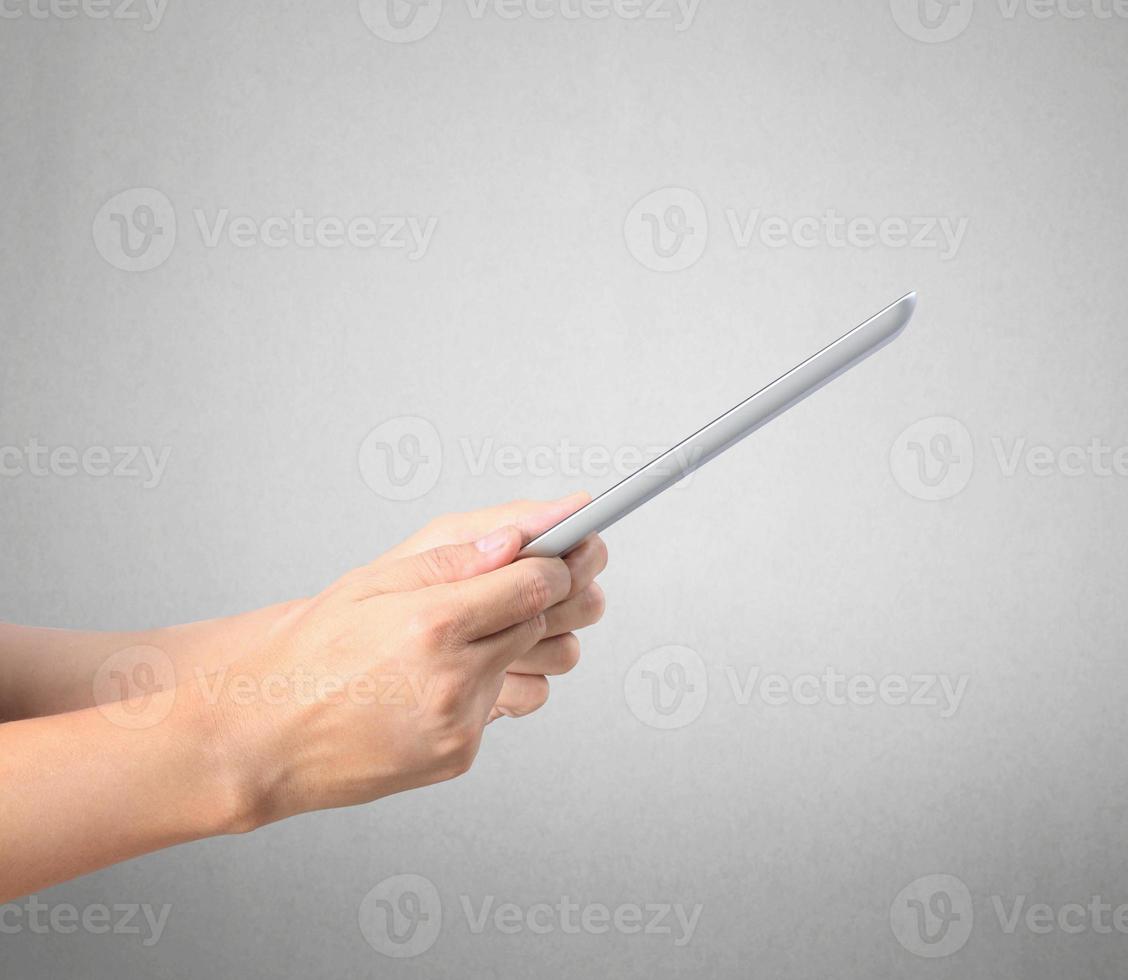 tablet touch screen con grafico foto
