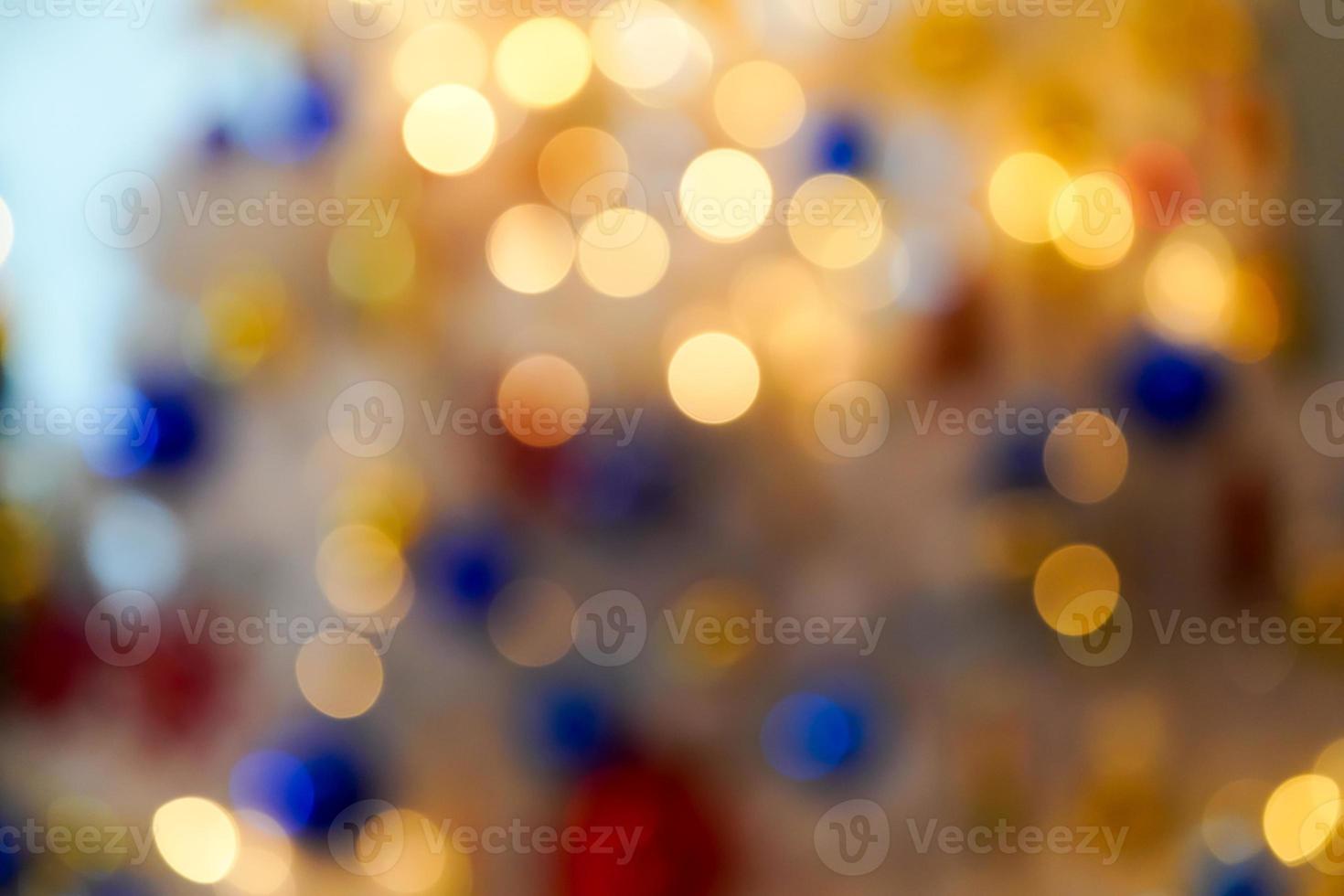 bokeh colorato bellissimo cerchio sfocato, sfondo sfocato nel concetto e tema di natale. foto