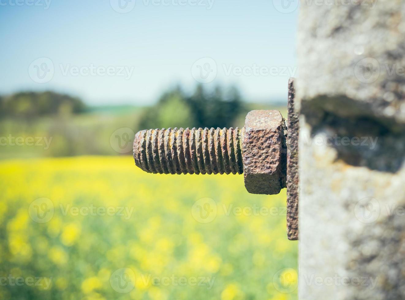 vecchio bullone arrugginito foto