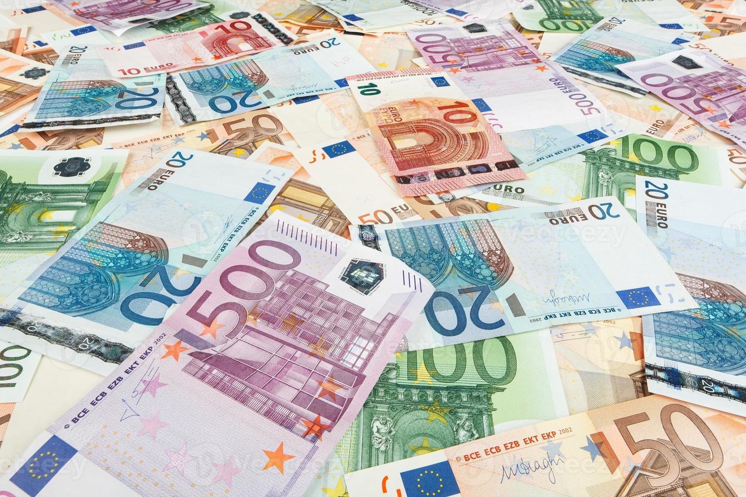carta moneta euro. sfondo di banconote foto