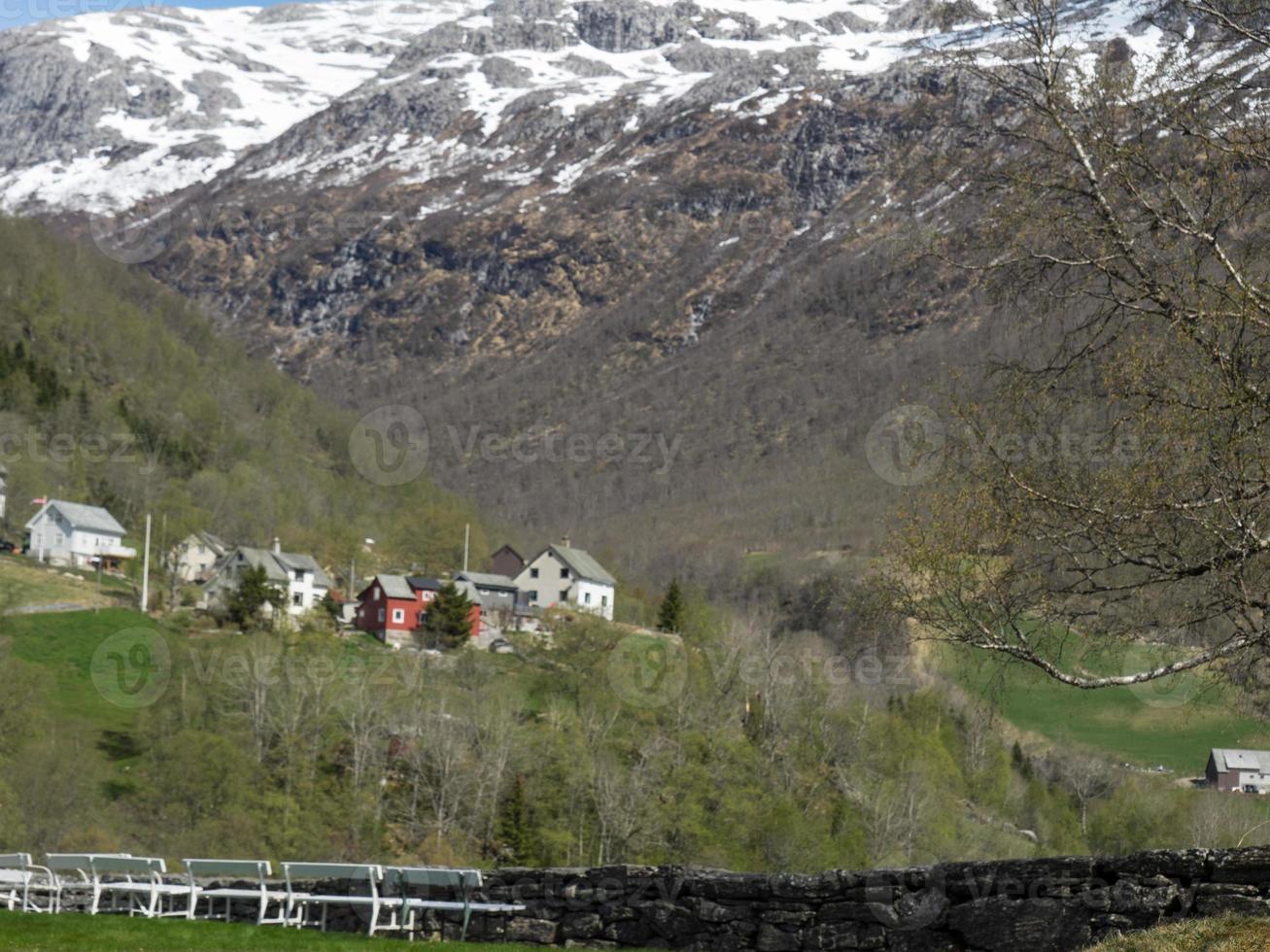 il villaggio di flam in norvegia foto