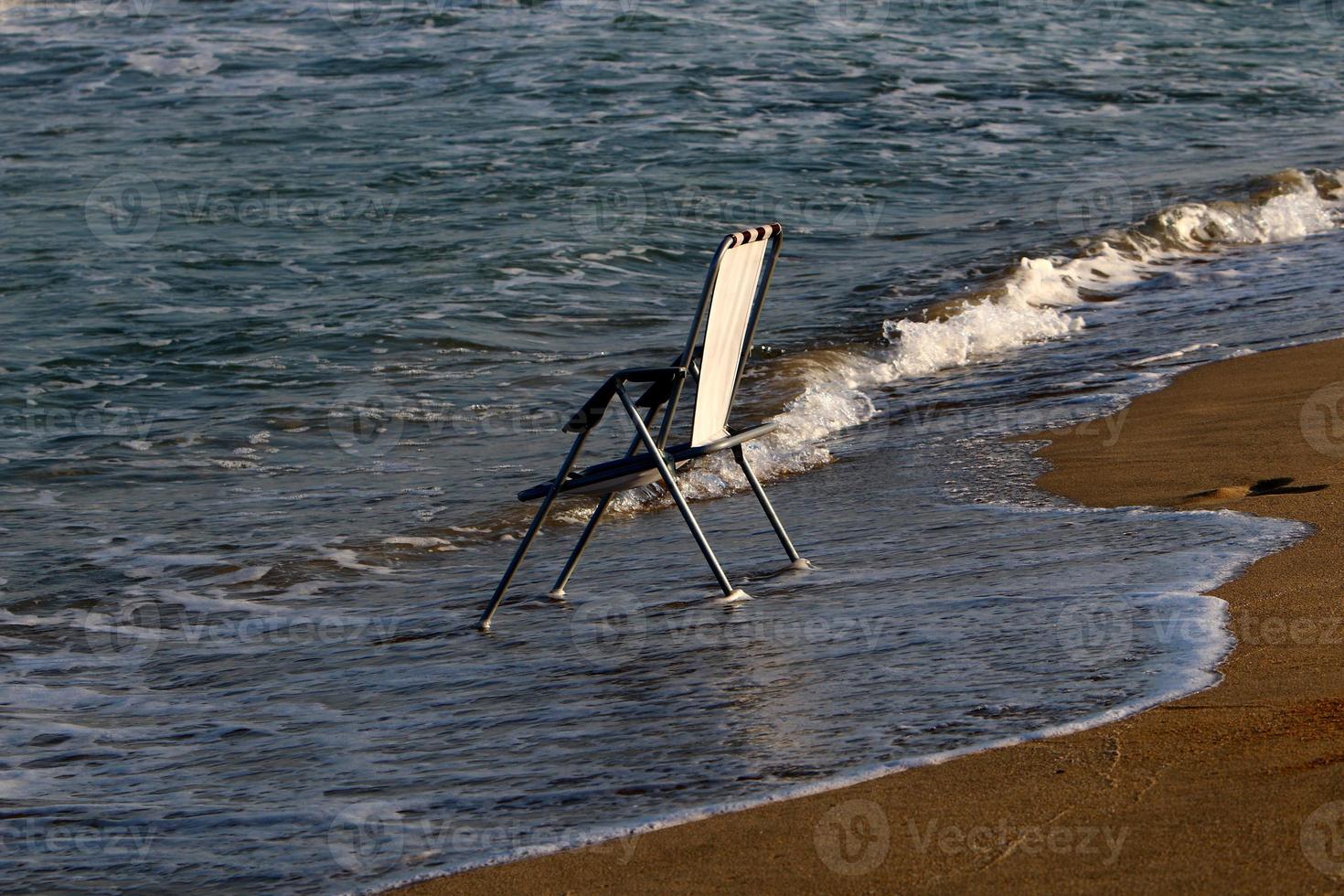 sedia sul mar mediterraneo foto