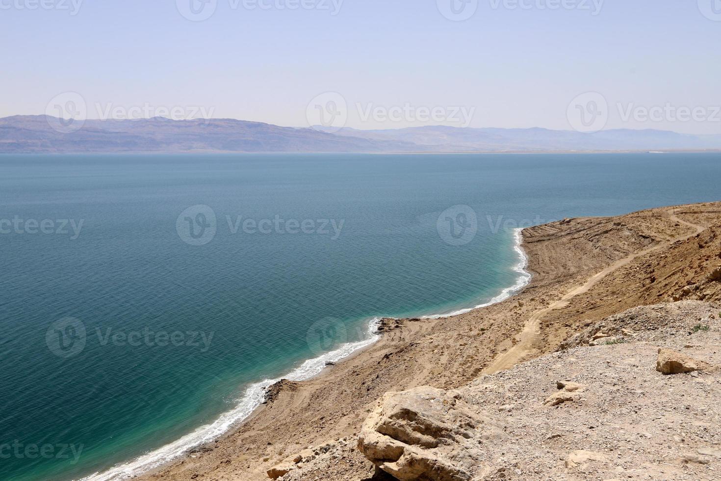 riva del Mar Morto nel sud di Israele. foto