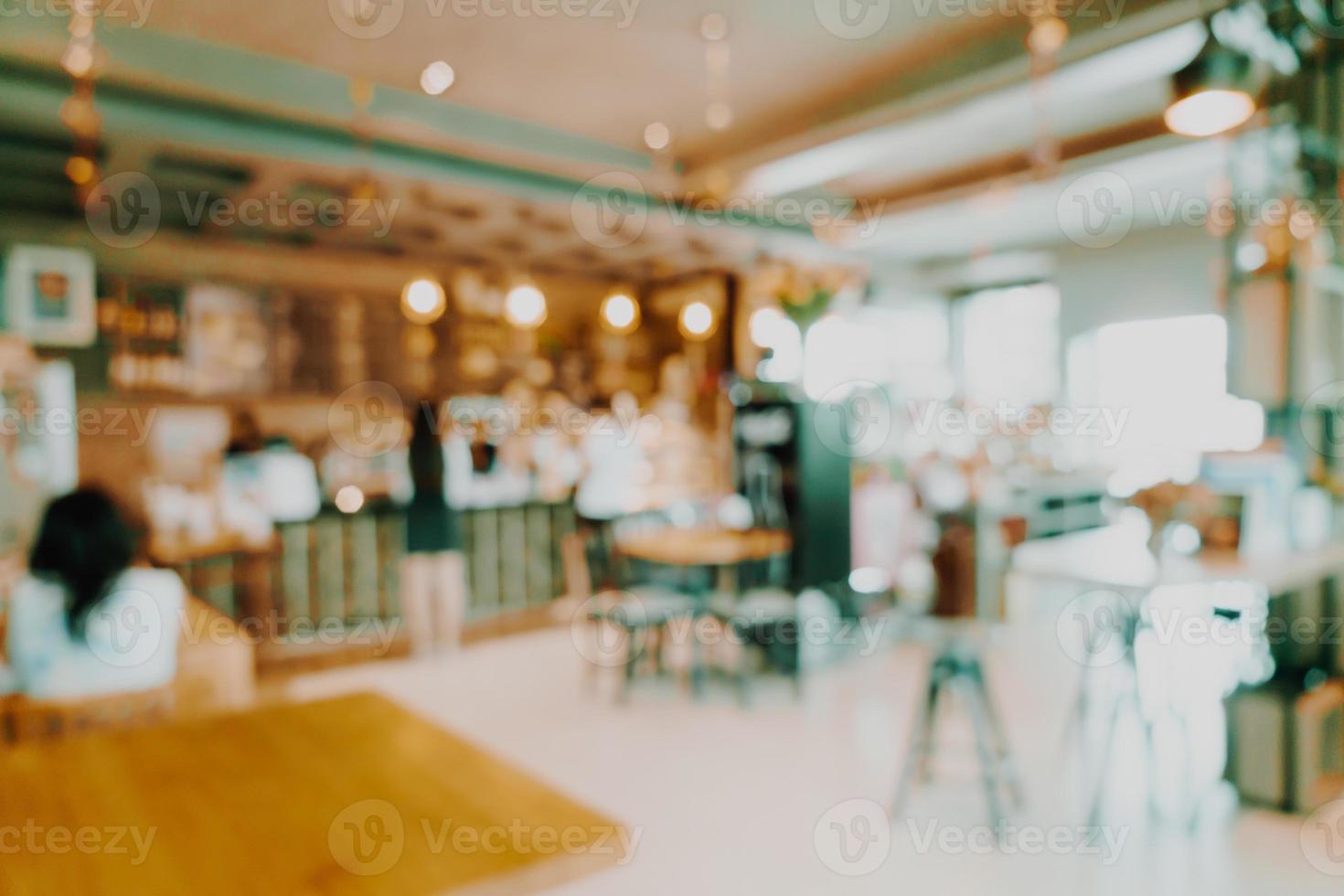 sfocatura astratta caffetteria bar e ristorante per lo sfondo foto