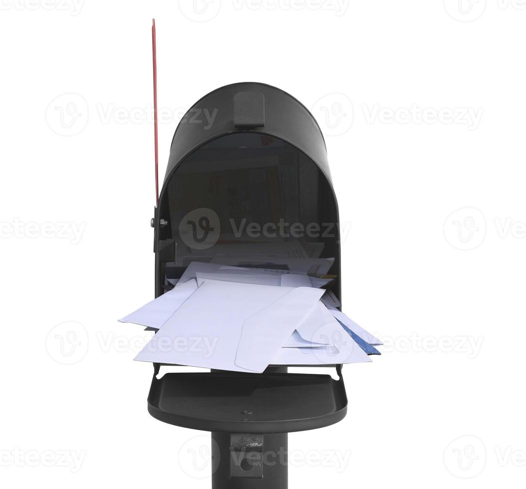 cassetta postale isolata su sfondo bianco foto