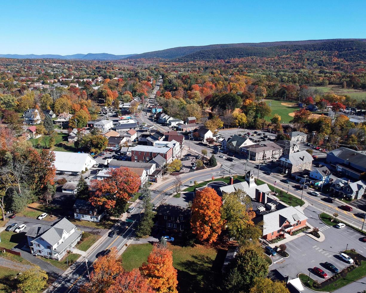 foto aerea del drone di Washingtonville, New York