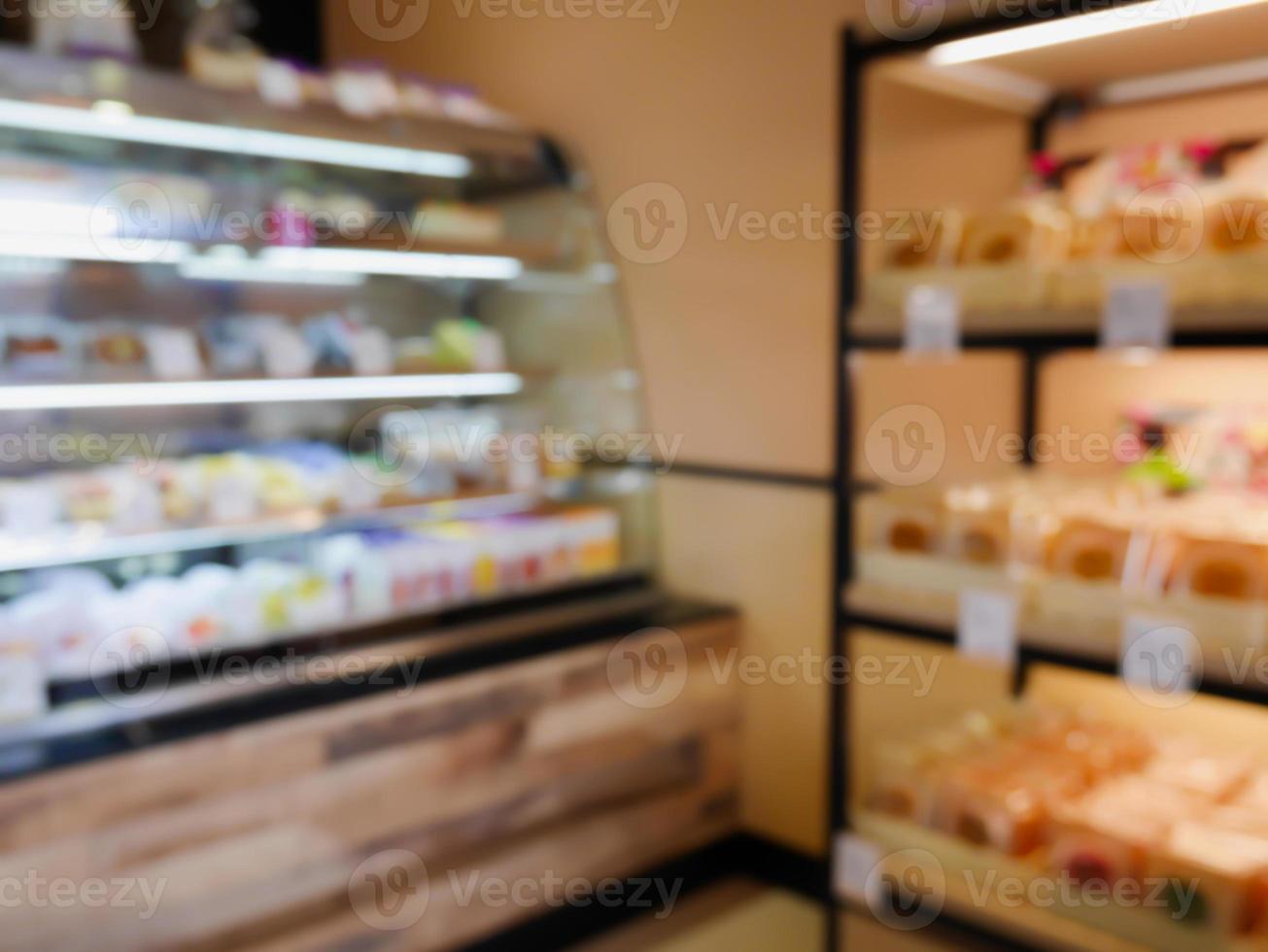 sfondo sfocato negozio di panetteria foto